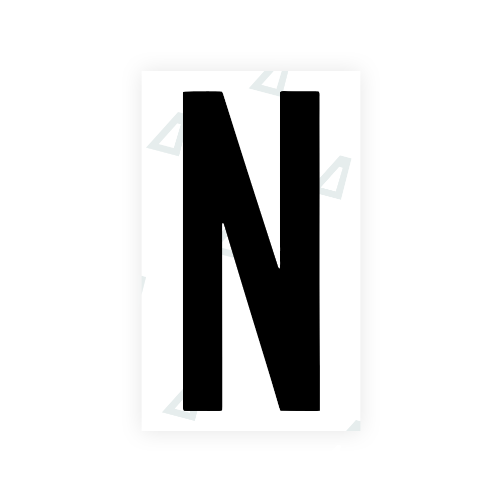 Nanofilm Ecoslick™ for US (Georgia 2012 - 2 - Round) license plates - Symbol "N" luxsuede