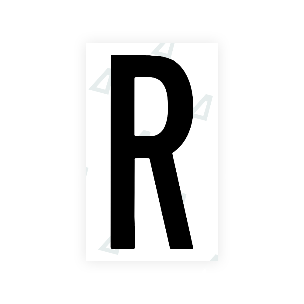 Nanofilm Ecoslick™ for US (Georgia 2012 - 2 - Round) license plates - Symbol "R" luxsuede