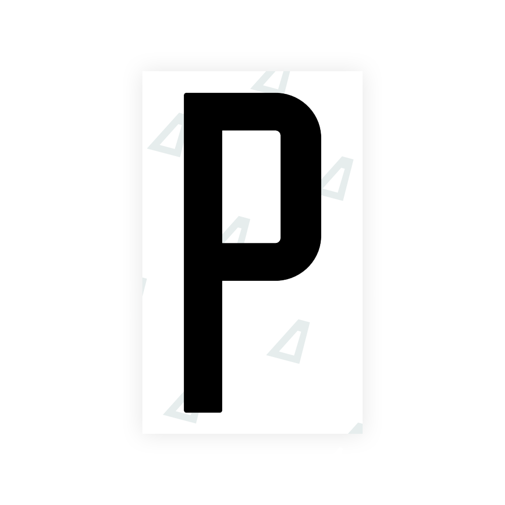 Nanofilm Ecoslick™ for US (Georgia 2012 - 1 - Square) license plates - Symbol "P" luxsuede