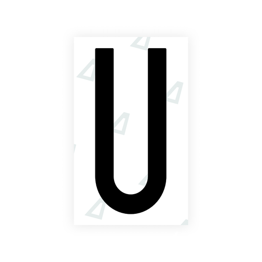 Nanofilm Ecoslick™ for US (Georgia 2012 - 1 - Square) license plates - Symbol "U" luxsuede