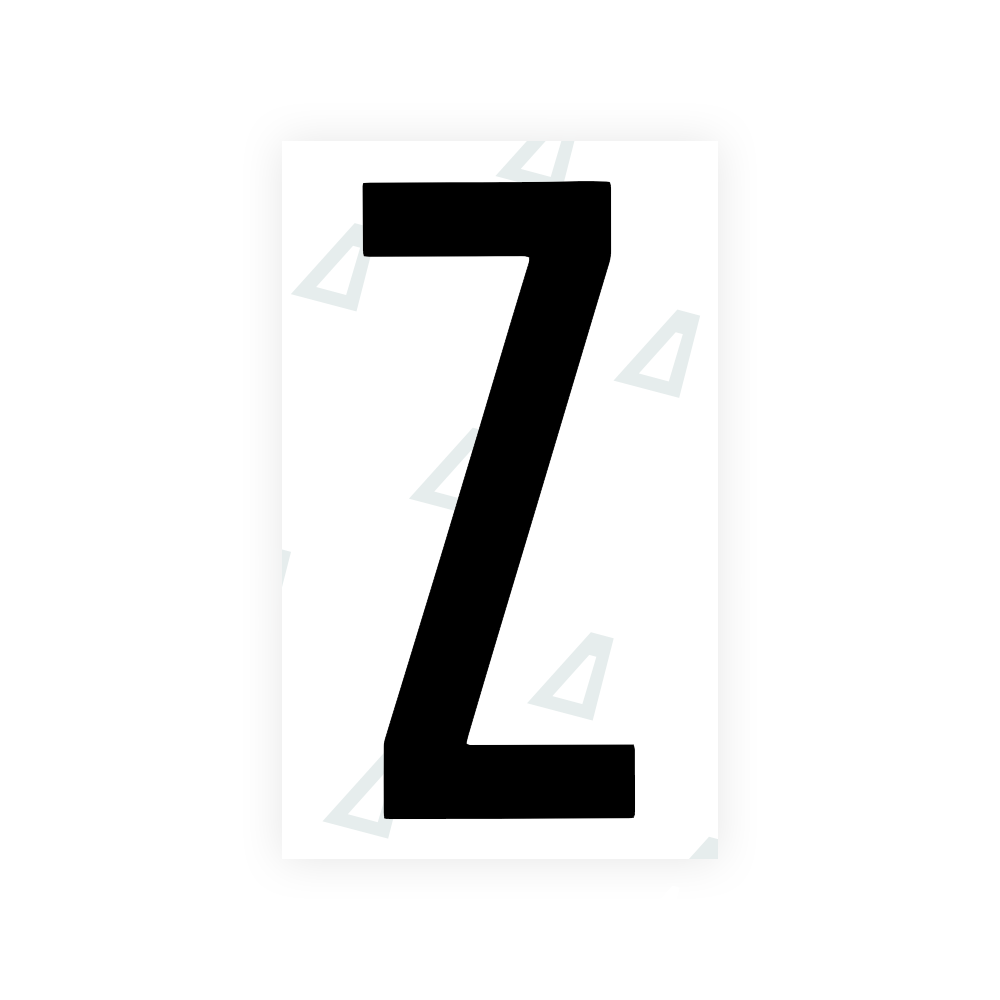 Nanofilm Ecoslick™ for US (Georgia 2012 - 1 - Round) license plates - Symbol "Z" luxsuede