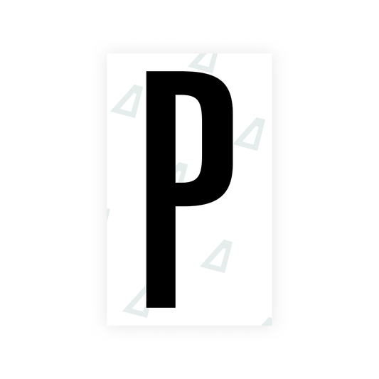 Nanofilm Ecoslick™ for US (Texas) license plates - Symbol "P" luxsuede