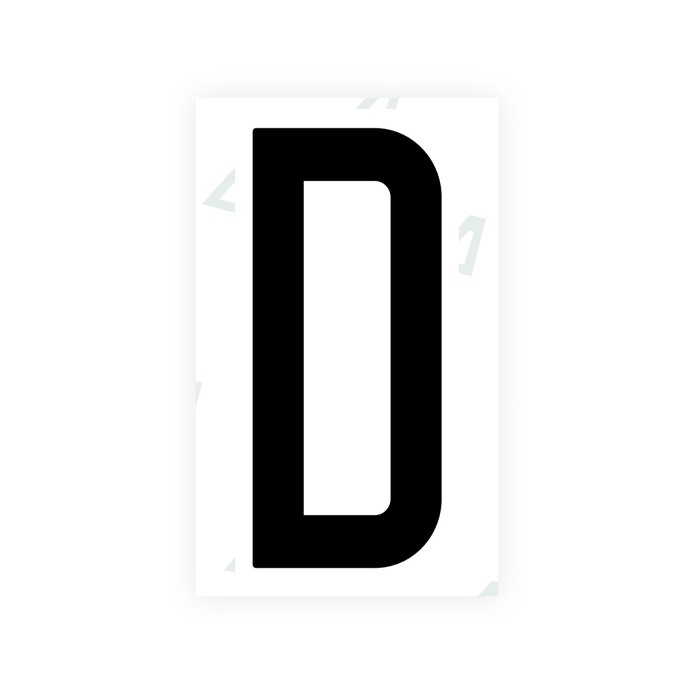 Nanofilm Ecoslick™ for US (Georgia 2012 - 2 - Square) license plates - Symbol "D" luxsuede