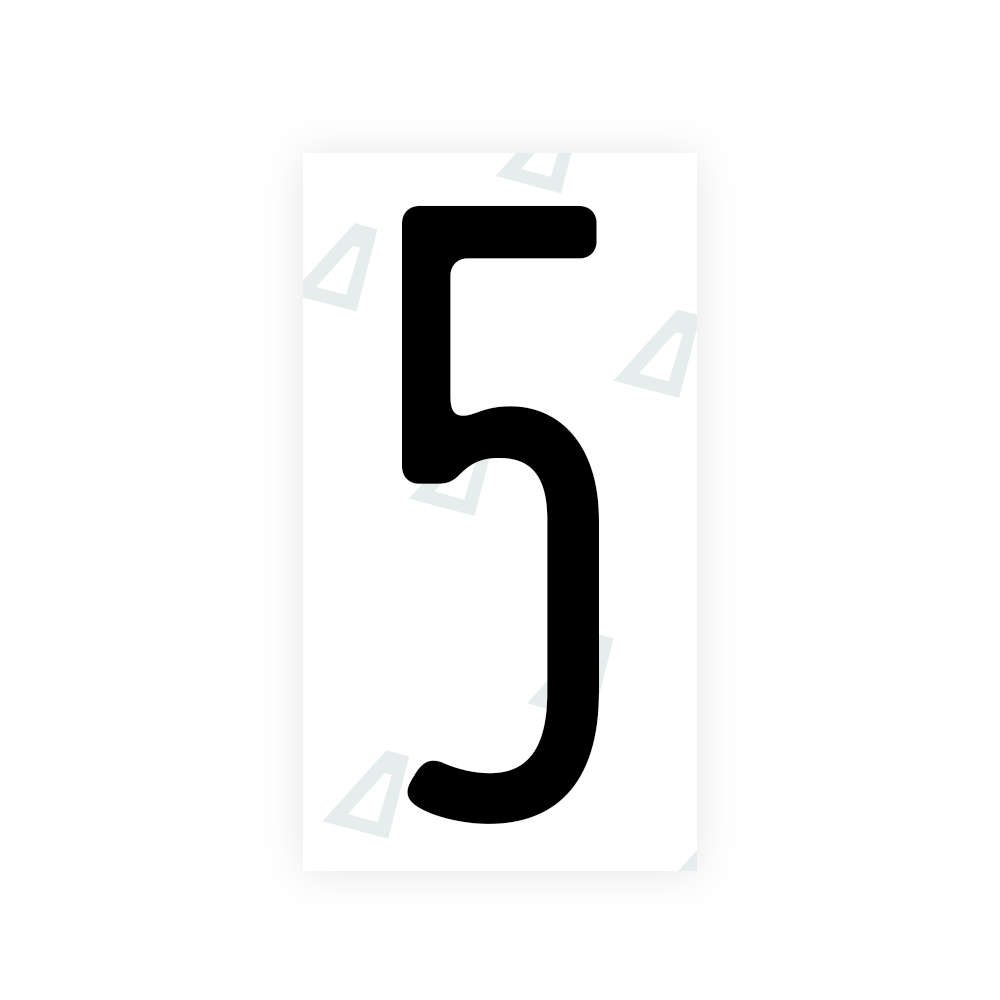 Nanofilm Ecoslick™ for US (New York 2020) license plates - Symbol "5" luxsuede