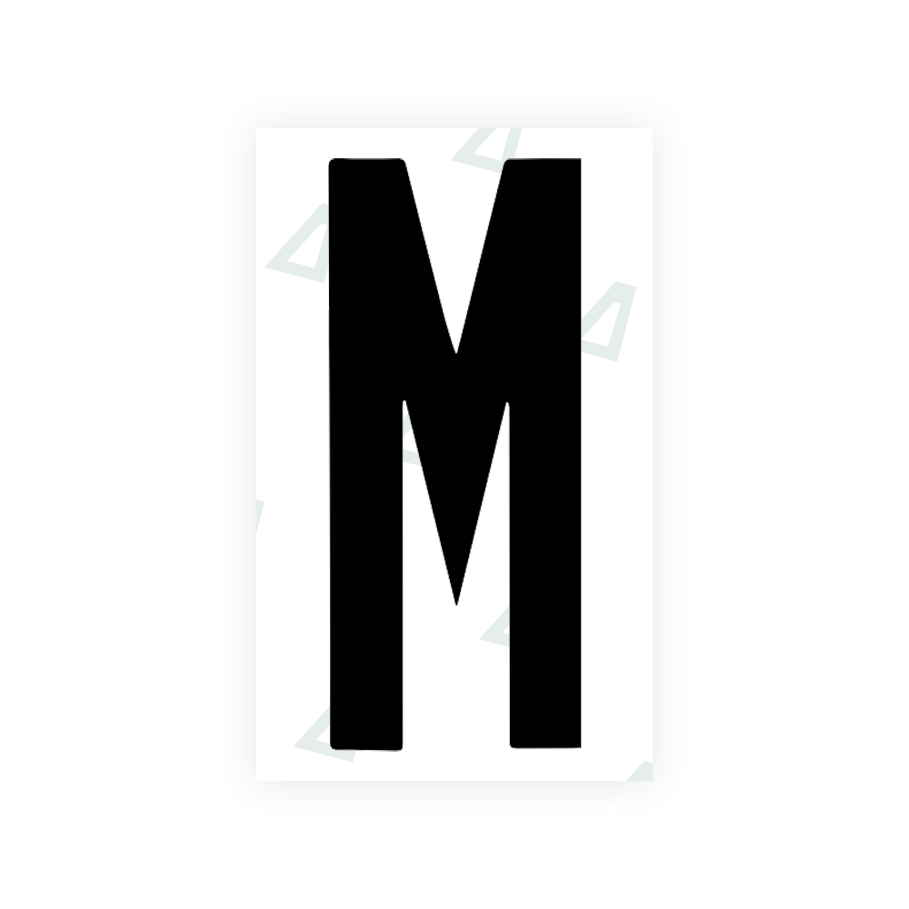 Nanofilm Ecoslick™ for US (Georgia 2012 - 2 - Round) license plates - Symbol "M" luxsuede