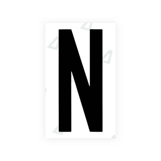 Nanofilm Ecoslick™ for US (Georgia 2012 - 1 - Round) license plates - Symbol "N" luxsuede