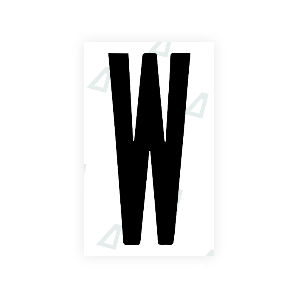 Nanofilm Ecoslick™ for US (Georgia 2012 - 1 - Round) license plates - Symbol "W" luxsuede