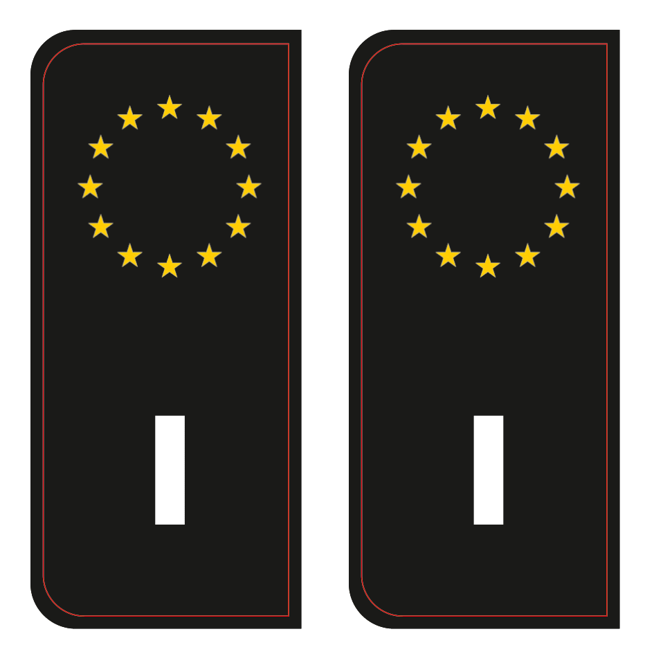 Alite Stickers™ - for number plate (Italy version) luxsuede