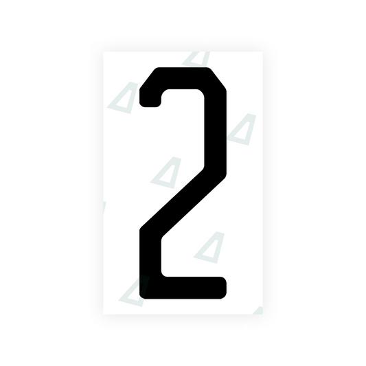 Nanofilm Ecoslick™ for US (New Jersey - 2) license plates - Symbol "2" luxsuede