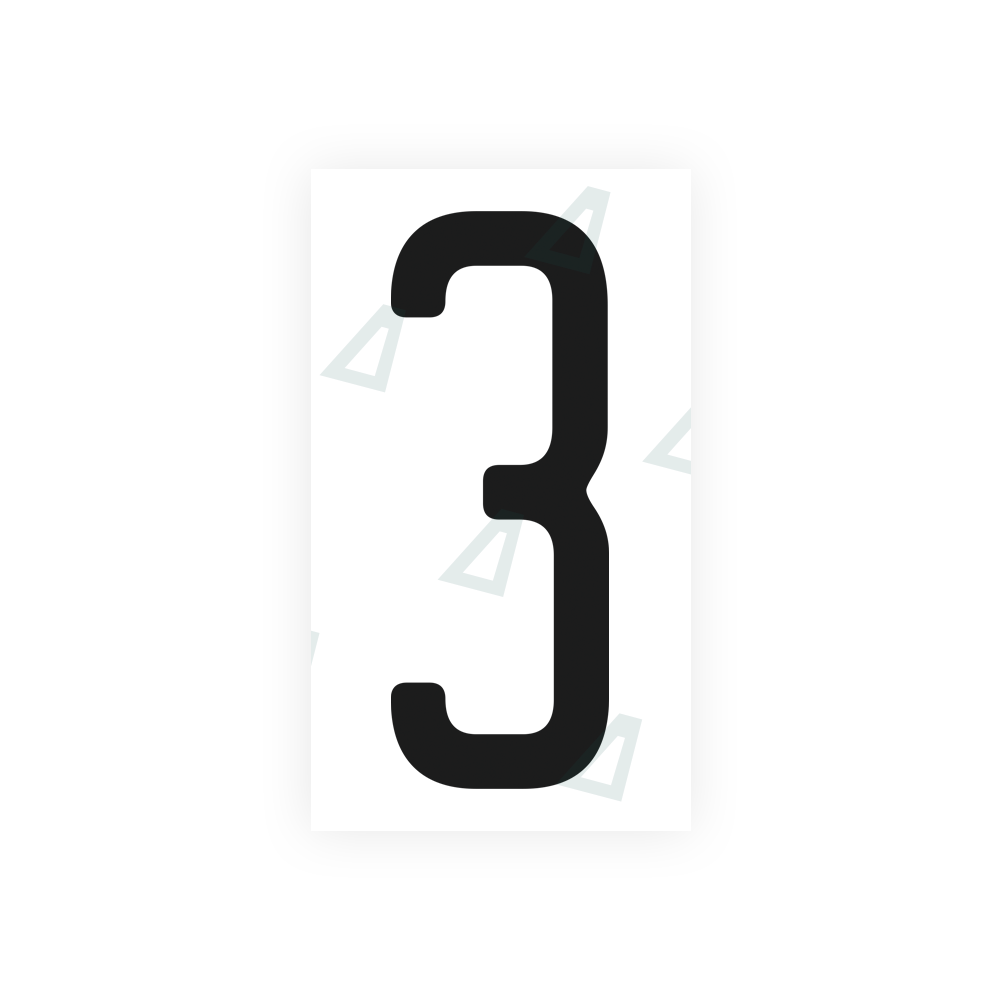 Nanofilm Ecoslick™ for US (North Carolina) license plates - Symbol "3" luxsuede