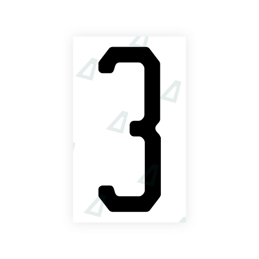 Nanofilm Ecoslick™ for US (New Jersey - 2) license plates - Symbol "3" luxsuede