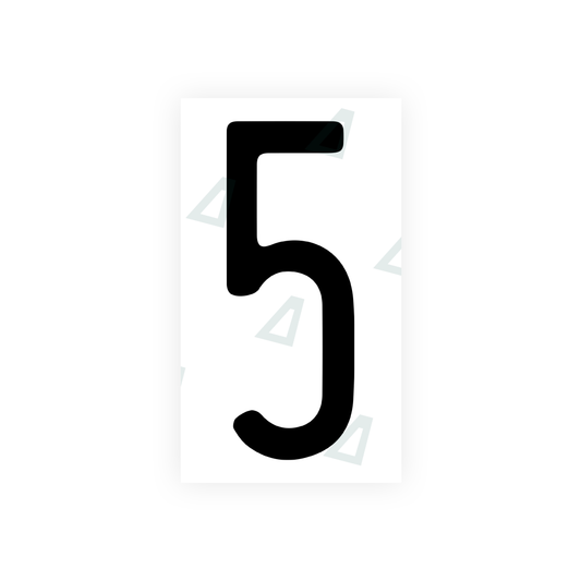 Nanofilm Ecoslick™ for US (Illinois) license plates - Symbol "5" luxsuede