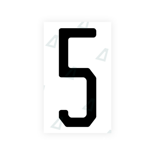 Nanofilm Ecoslick™ for US (New Jersey - 2) license plates - Symbol "5" luxsuede