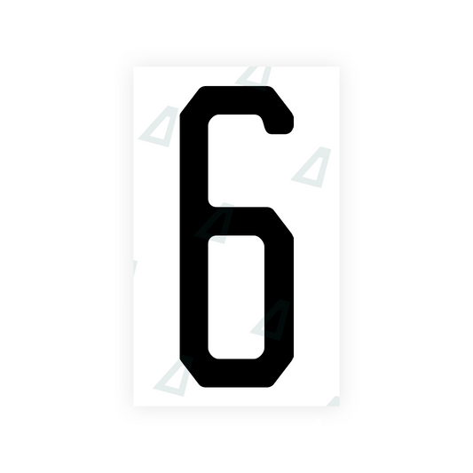 Nanofilm Ecoslick™ for US (New Jersey - 2) license plates - Symbol "6" luxsuede