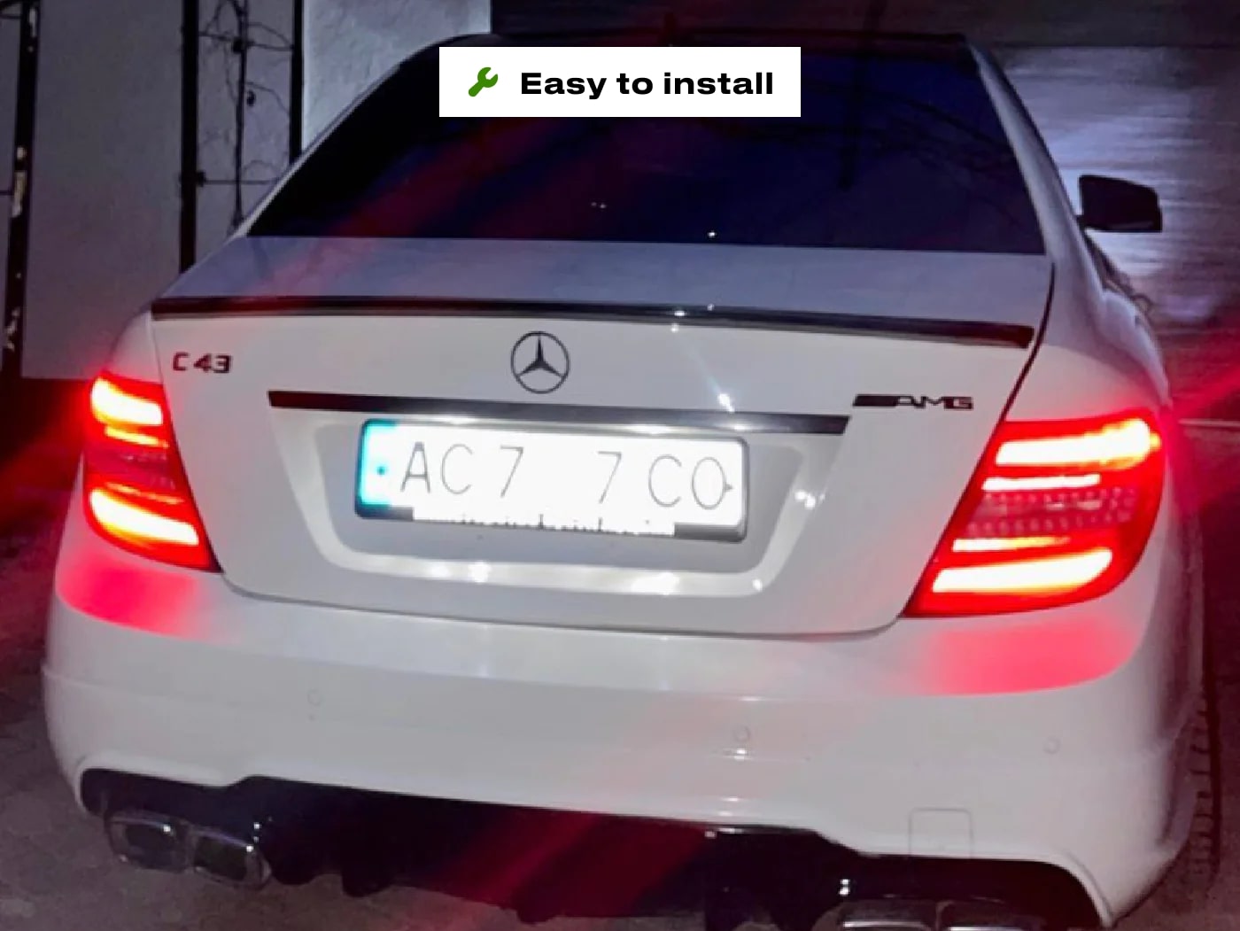 Nanofilm Ecoslick™ for german (standard) number plates - Symbol "C" luxsuede