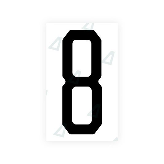 Nanofilm Ecoslick™ for US (New Jersey - 2) license plates - Symbol "8" luxsuede