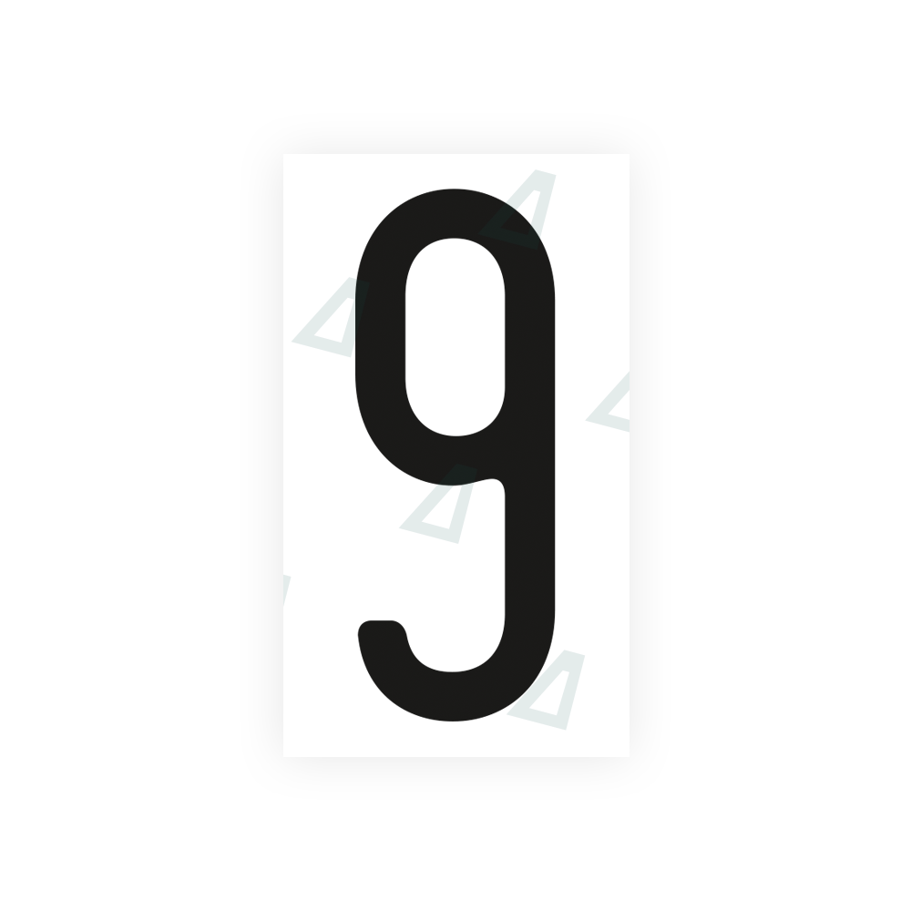 Nanofilm Ecoslick™ for US (Ohio 2013) license plates - Symbol "9" luxsuede