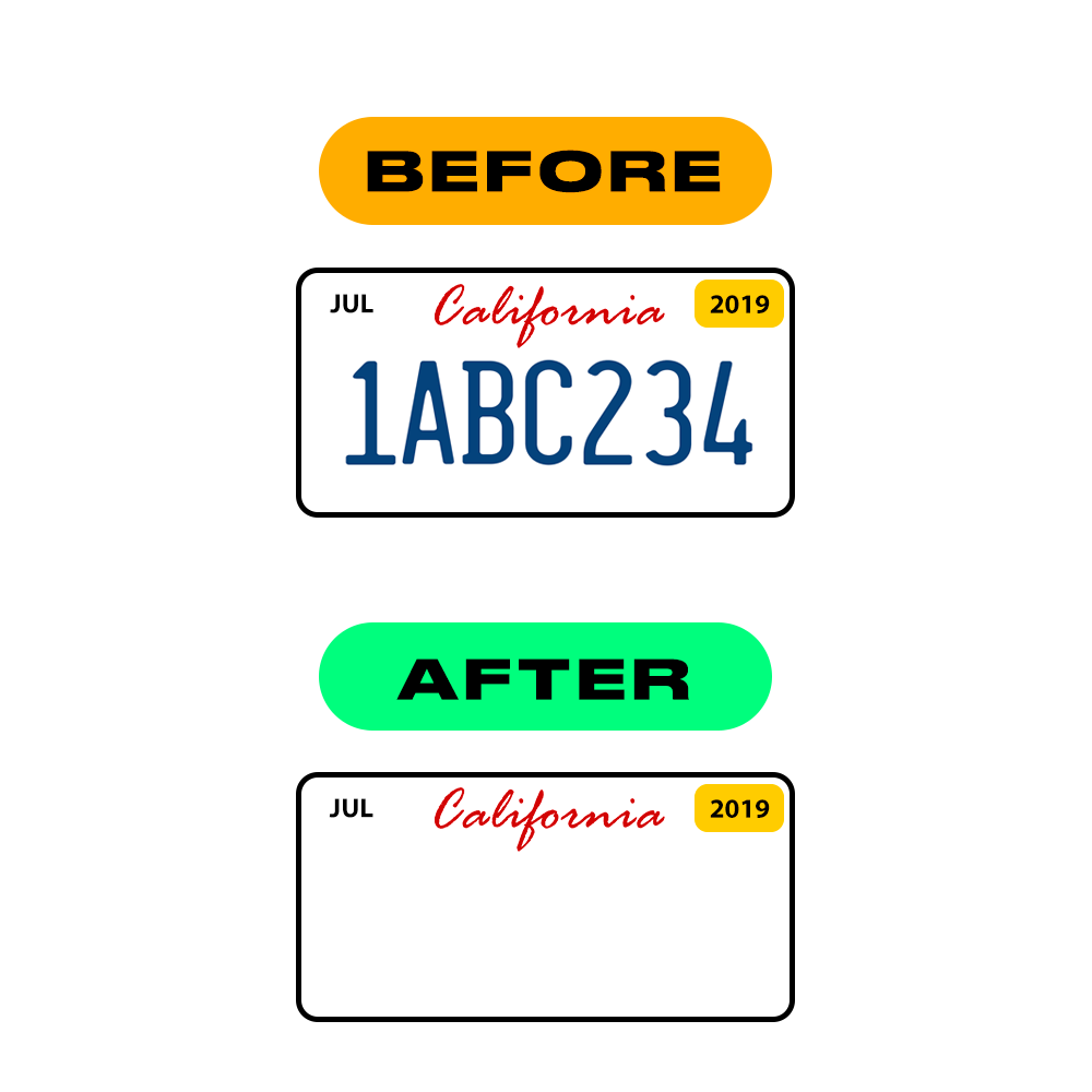 Nanofilm Ecoslick™ for US (California) license plates - Symbol "Z" luxsuede