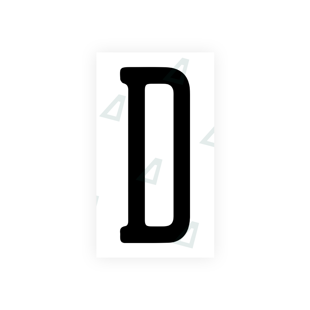 Nanofilm Ecoslick™ for US (Illinois) license plates - Symbol "D" luxsuede