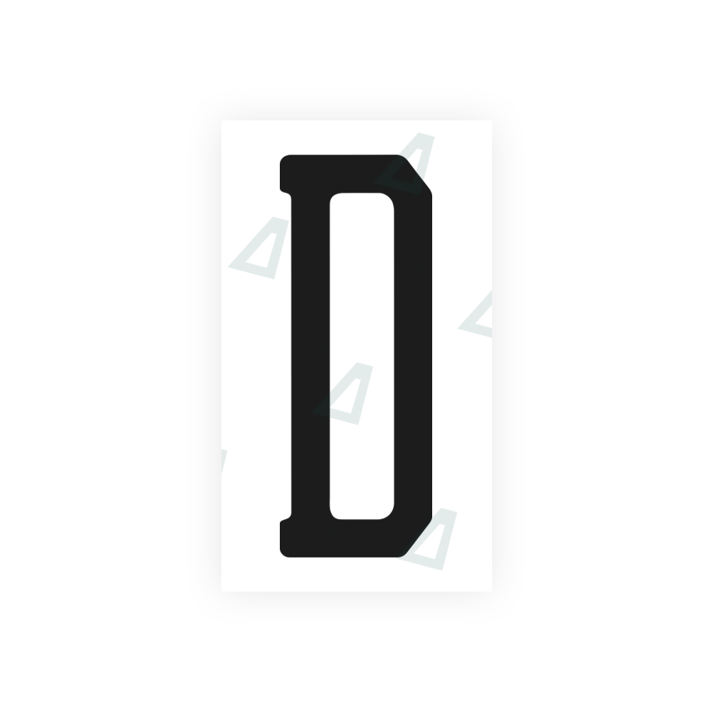 Nanofilm Ecoslick™ for US (Florida) license plates - Symbol "D" luxsuede