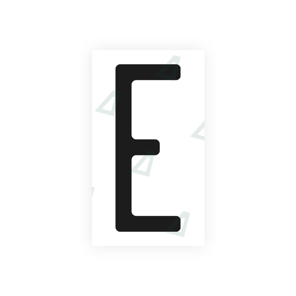 Nanofilm Ecoslick™ for US (Washington State) license plates - Symbol "E" luxsuede