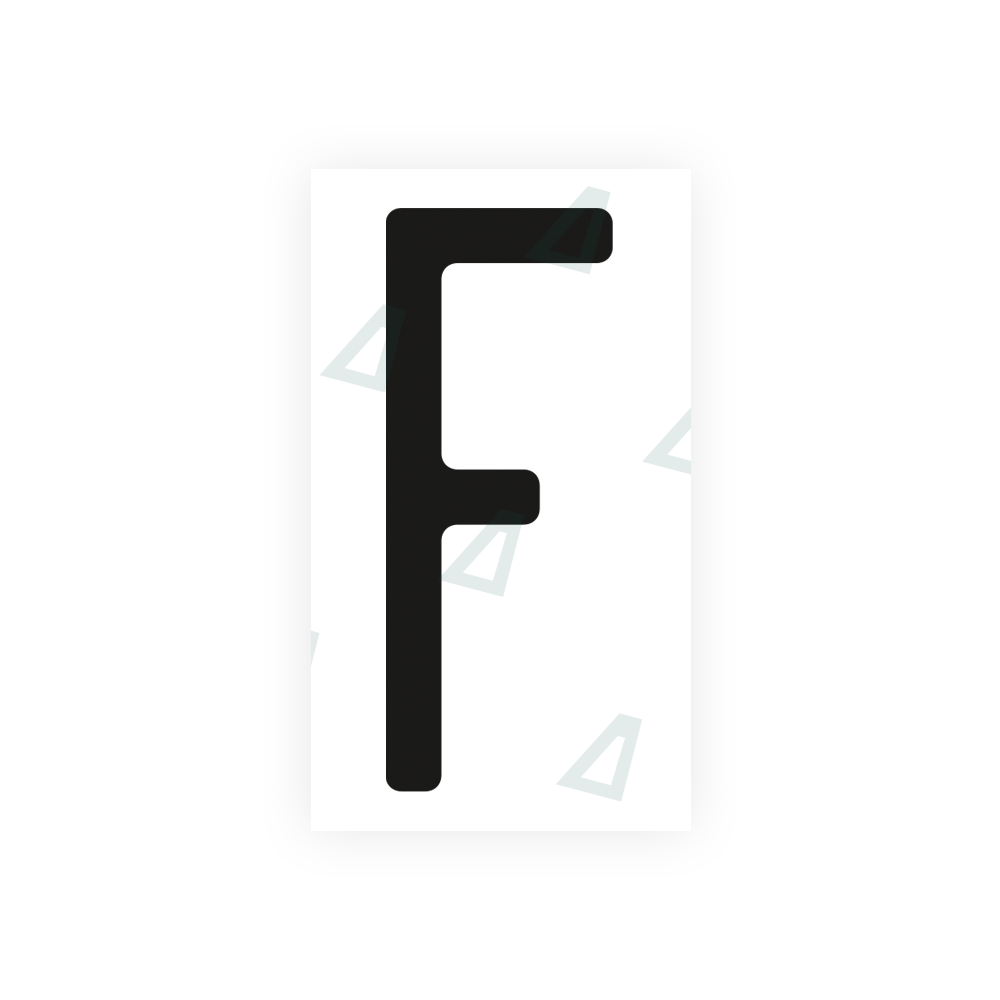 Nanofilm Ecoslick™ for US (Ohio 2013) license plates - Symbol "F" luxsuede