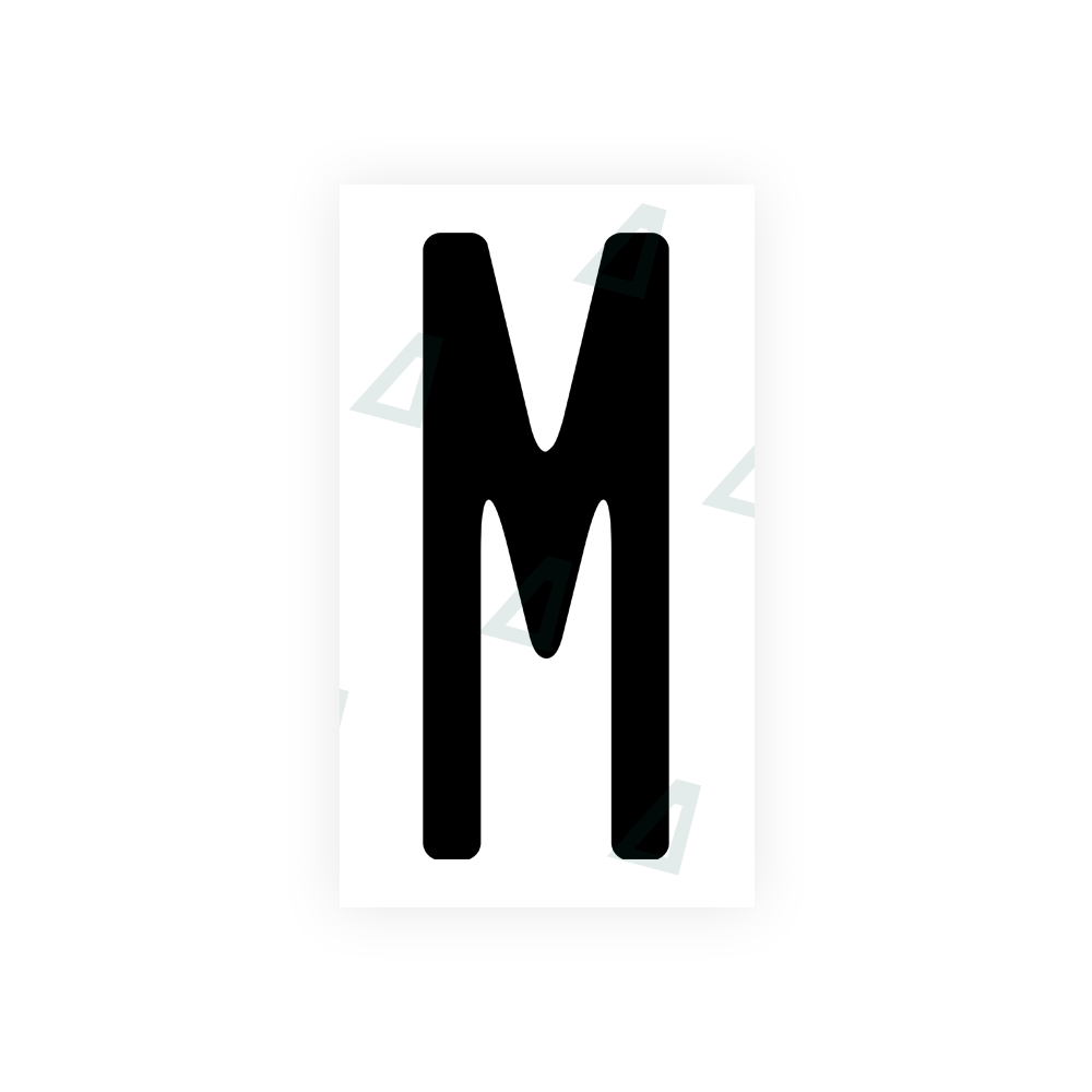 Nanofilm Ecoslick™ for US (Wisconsin) license plates - Symbol "M" luxsuede