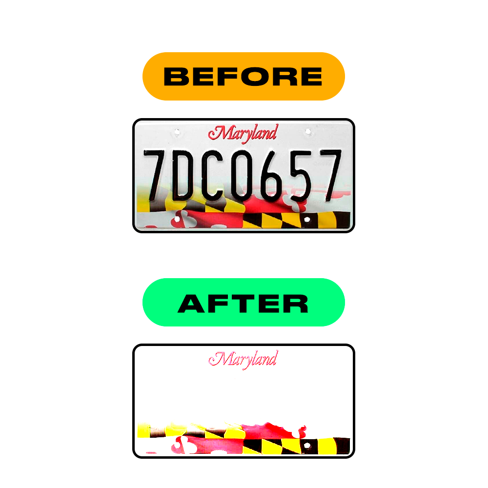 Nanofilm Ecoslick™ for US (Maryland) license plates - Symbol "0" luxsuede