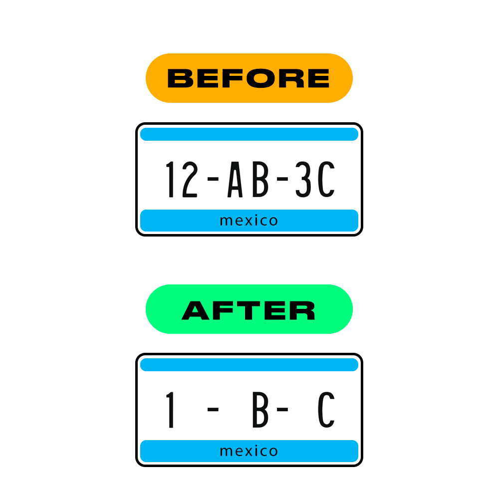 Nanofilm Ecoslick™ for mexican license plates - Symbol "B" luxsuede