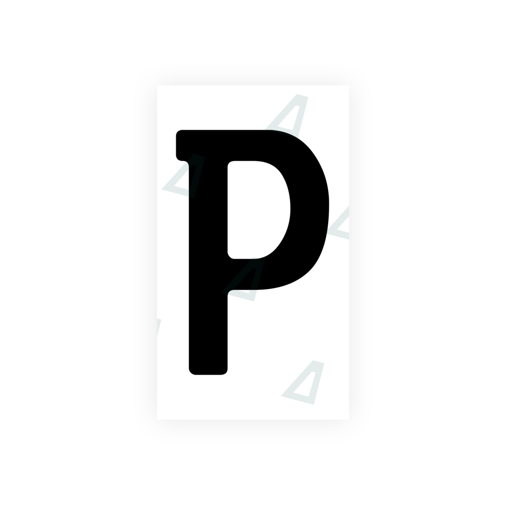 Nanofilm Ecoslick™ for german (wide) number plates - Symbol "P" luxsuede