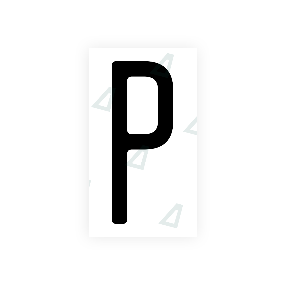 Nanofilm Ecoslick™ for US (Wisconsin) license plates - Symbol "P" luxsuede