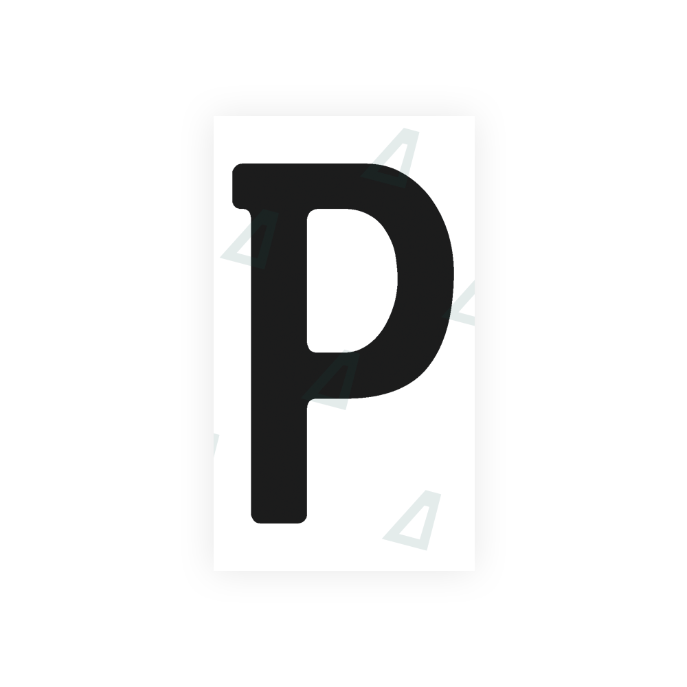 Nanofilm Ecoslick™ for argentina license plates - Symbol "P" luxsuede