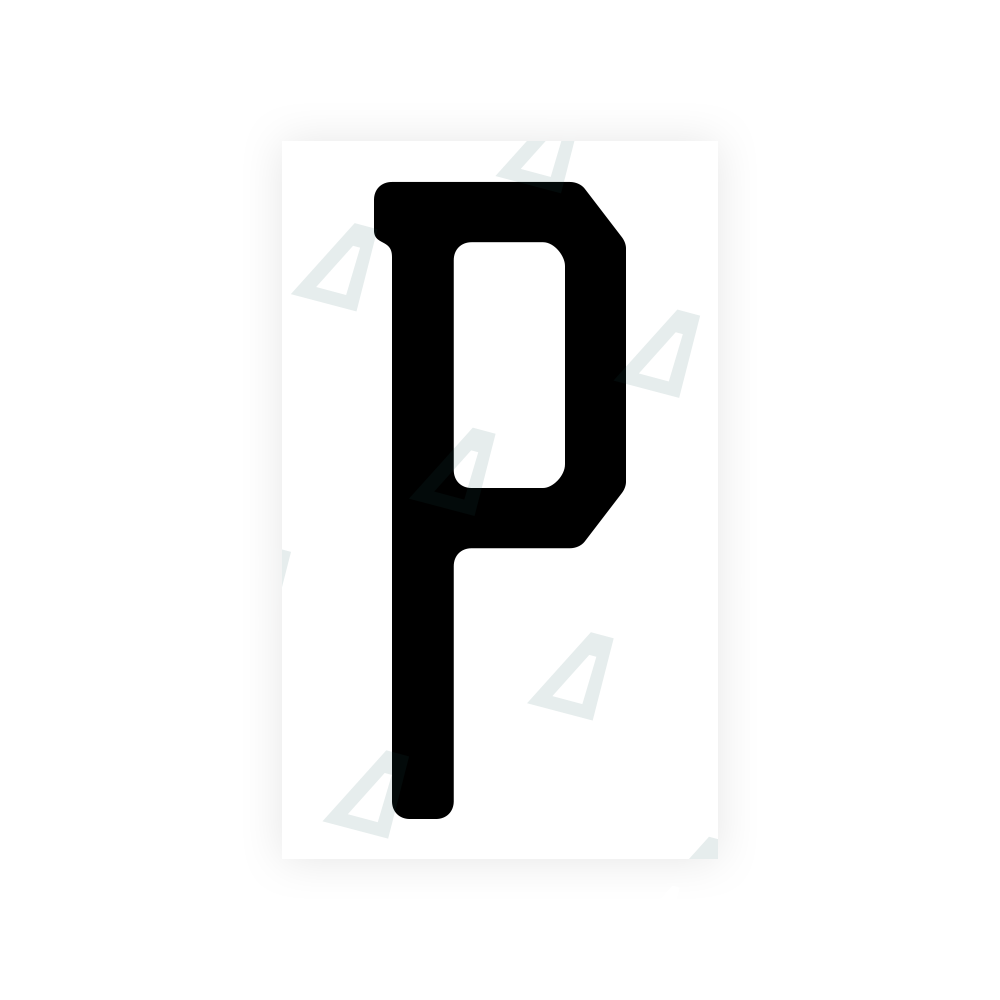 Nanofilm Ecoslick™ for US (New Jersey - 2) license plates - Symbol "P" luxsuede