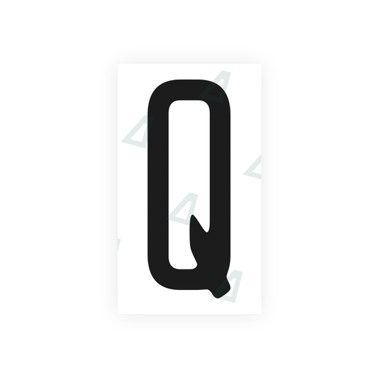 Nanofilm Ecoslick™ for US (North Carolina) license plates - Symbol "Q" luxsuede