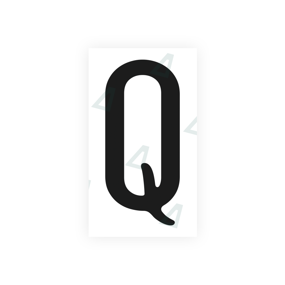 Nanofilm Ecoslick™ for US (California) license plates - Symbol "Q" luxsuede