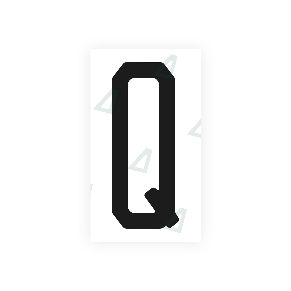 Nanofilm Ecoslick™ for US (Florida) license plates - Symbol "Q" luxsuede