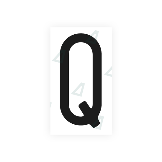 Nanofilm Ecoslick™ for US (Massachusetts) license plates - Symbol "Q" luxsuede