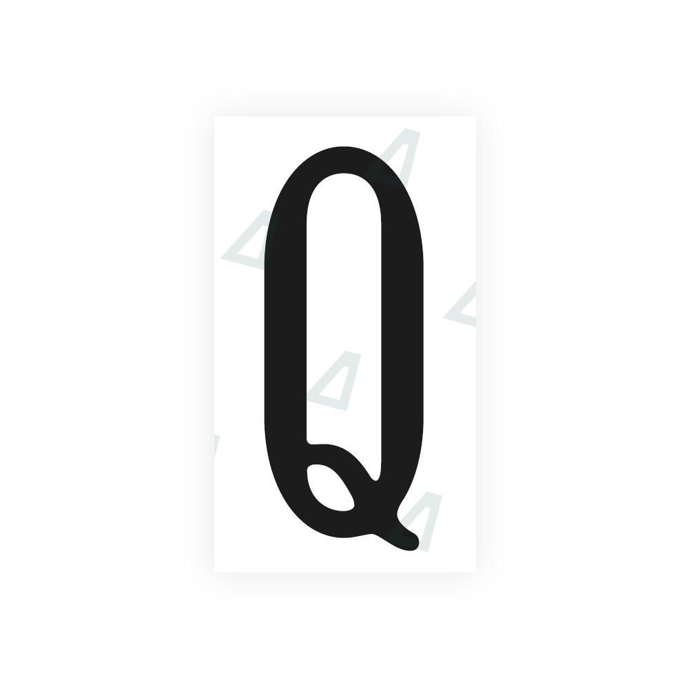 Nanofilm Ecoslick™ for US (Virginia) license plates - Symbol "Q" luxsuede