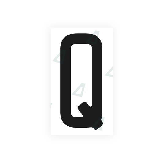 Nanofilm Ecoslick™ for US (Quebec) license plates - Symbol "Q" luxsuede