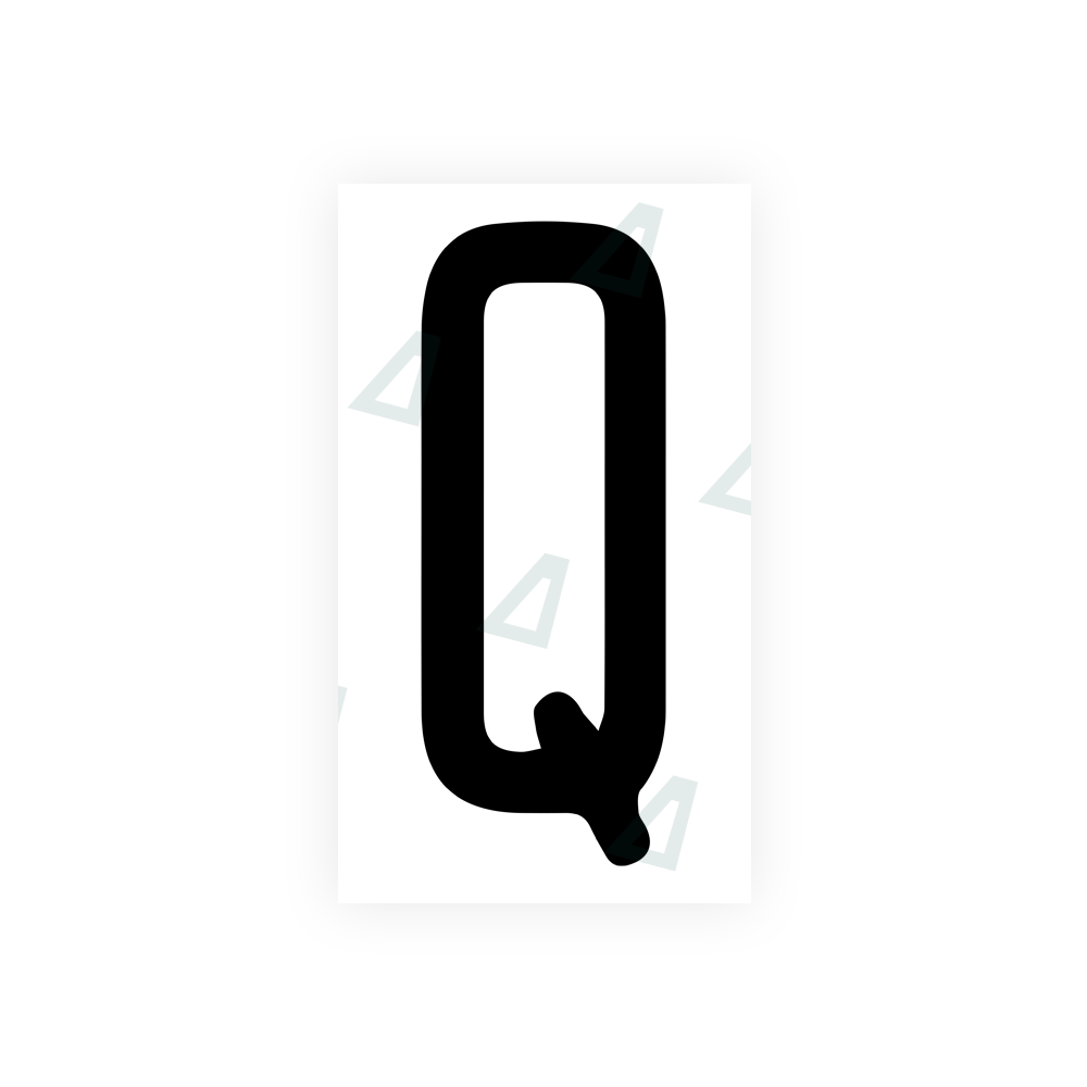 Nanofilm Ecoslick™ for US (Illinois) license plates - Symbol "Q" luxsuede