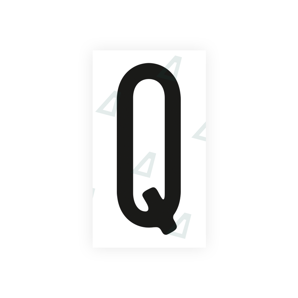 Nanofilm Ecoslick™ for US (Ohio 2013) license plates - Symbol "Q" luxsuede