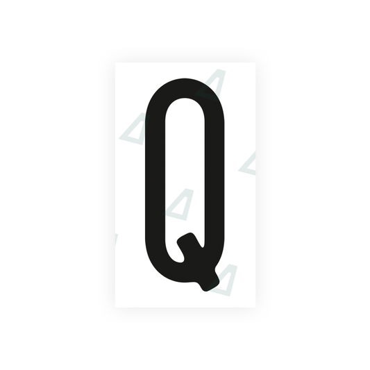 Nanofilm Ecoslick™ for US (Ohio 2013) license plates - Symbol "Q" luxsuede