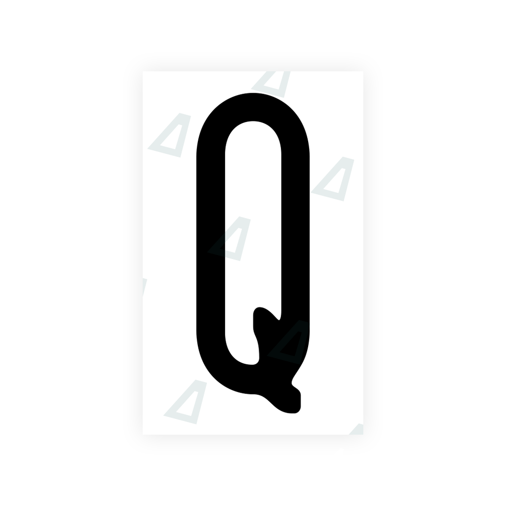 Nanofilm Ecoslick™ for US (New Jersey - 2) license plates - Symbol "Q" luxsuede