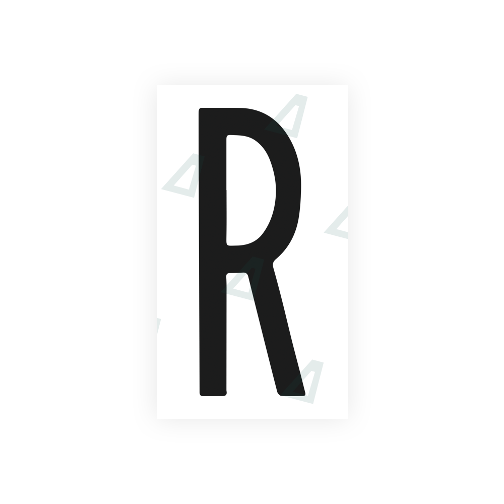 Nanofilm Ecoslick™ for US (New York 1986) license plates - Symbol "R" luxsuede