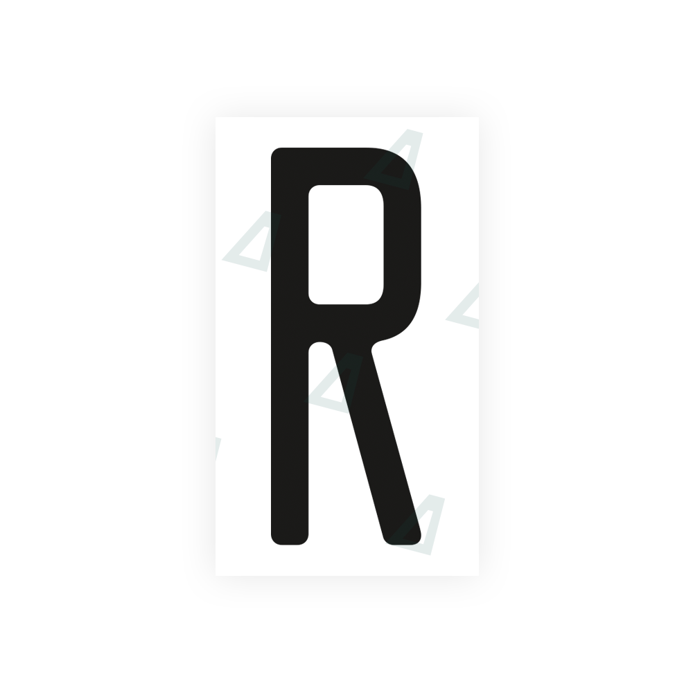 Nanofilm Ecoslick™ for US (Ohio 2013) license plates - Symbol "R" luxsuede