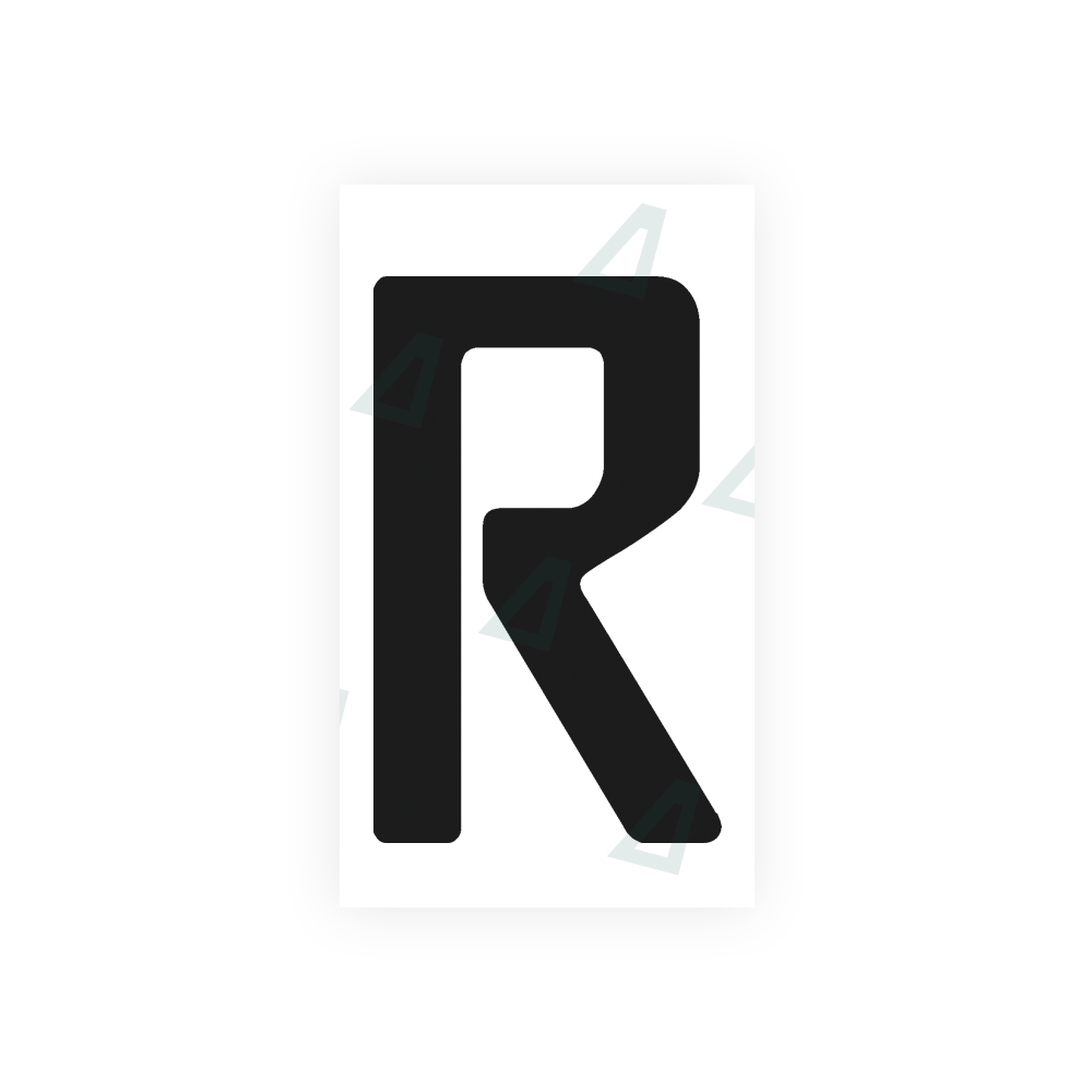 Nanofilm Ecoslick™ for argentina license plates - Symbol "R" luxsuede