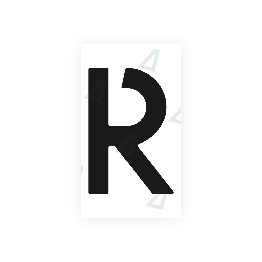 Nanofilm Ecoslick™ for dutch license plates - Symbol "R" luxsuede