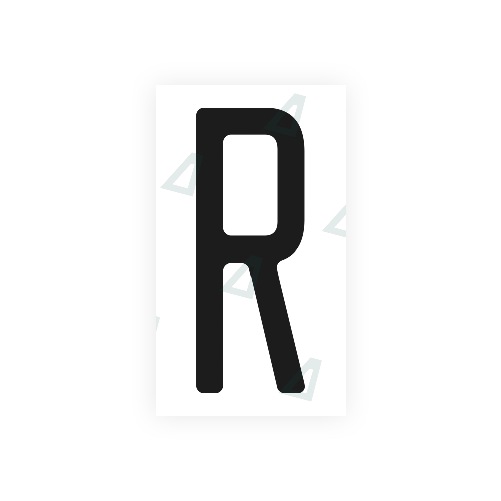 Nanofilm Ecoslick™ for US (North Carolina) license plates - Symbol "R" luxsuede