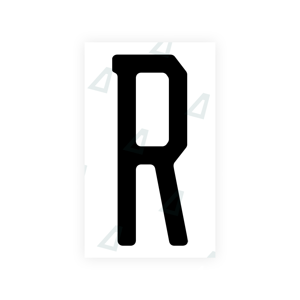 Nanofilm Ecoslick™ for US (New Jersey - 2) license plates - Symbol "R" luxsuede