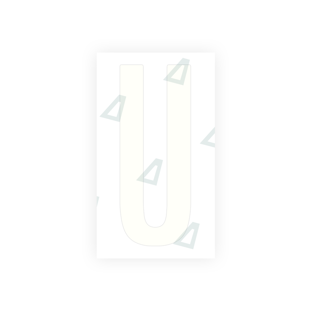 Nanofilm Ecoslick™ for US (Iowa) license plates - Symbol "U" luxsuede